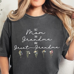 Great Grandma T-Shirt | Mom Grandma Great Grandma, promoted to great grandma shirt, grandma shirt, Mother&#39;s Day gift, gift for grandma