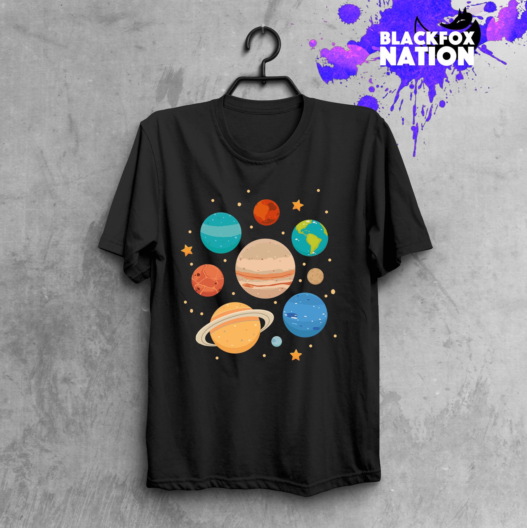 Solar System TShirt Space Shirt Solar System Etsy