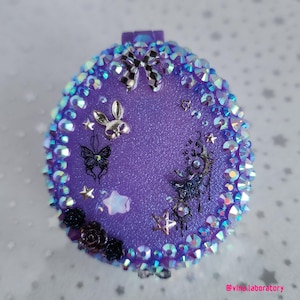 Tamagotchi Uni Purple Rhinestone Case, Midnight Masquerade Theme