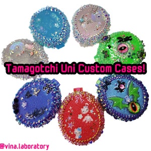 CUSTOM Tamagotchi Uni Rhinestone Decoden Case
