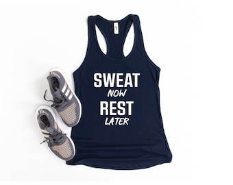 Koszulka Sweat Now Rest Later | Koszulki treningowe dla kobiet | Koszulka treningowa | Top treningowy dla kobiet | Koszulki treningowe | Koszulki treningowe dla kobiet