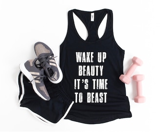 Beauty + Beast Tank | Workout Tanks for Women | Workout Tank | Womens Workout Top | Workout Shirts | Workout Shirts for Women | Workout Top