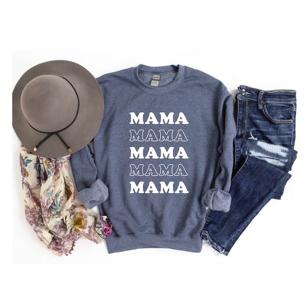 MAMA SweatShirt | Mom Shirt | Baseball Sweatshirt | SweatShirt for Women | Sweatshirts with Sayings | Sweaters for Women | Mothers Day Gift