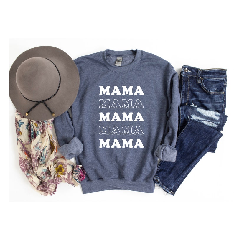 MAMA Sweatshirt Mom Shirt Baseball Sweatshirt Sweatshirt Etsy