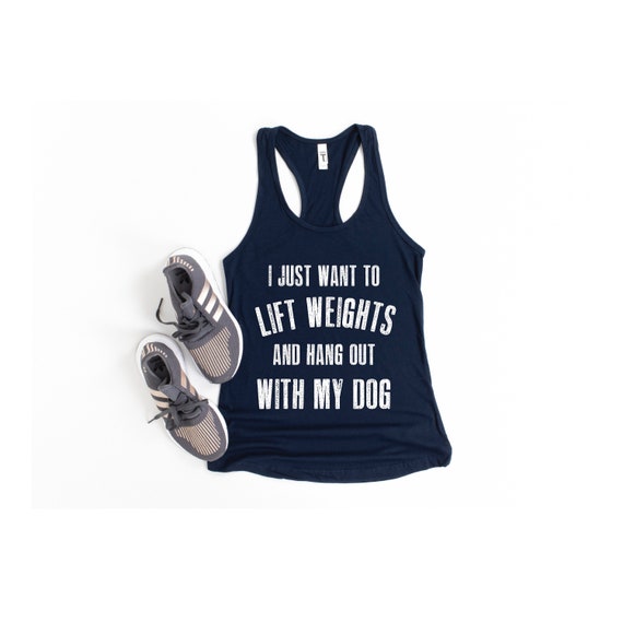 Weights and Dog Tank Workout Tanks for Women Cute Workout Tank Funny Workout  Tank Womens Workout Top Racerback Tank Dog Mom Gift 