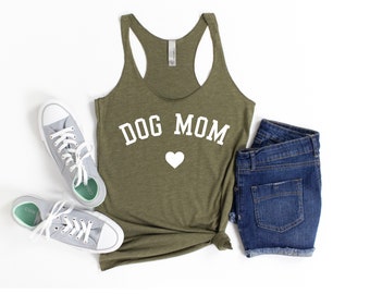 Dog Mom Heart Tank | Dog Mom | Tank Tops for Women | Dog Lover Gift | Dog Mom Shirts | Tank Tops for Women Dogs