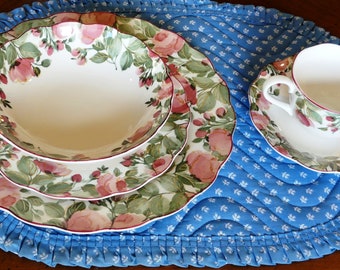 Seven (7) Nikko PRECIOUS 8” Salad Plates - Pink Rose Garden
