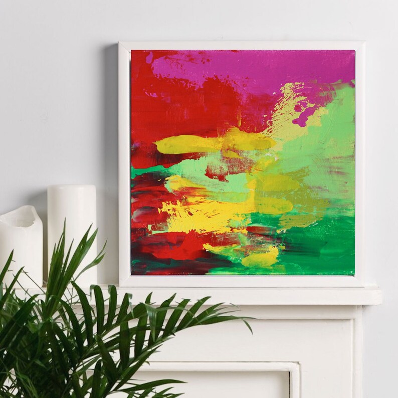 Small Original Acrylic painting,original art,original abstract painting,abstract painting,Small Abstract Painting Fancy Odds XIII image 2