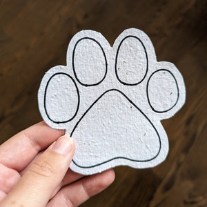 Etiquetas de regalo plantables con forma de pata, etiquetas de regalo de cumpleaños, etiquetas de regalo de flores silvestres,