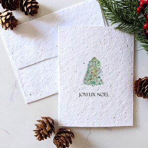 Enveloppe pour carte à planter, graines de fleurs sauvages, petit sapin de Noël sur papier blanc pour graines de fleurs sauvages, papier à planter, carte de Noël