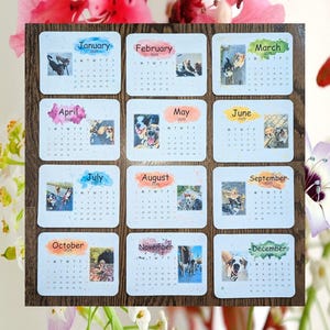 Calendario piantabile 2025, semi di fiori selvatici, Calendario per cani su carta con semi di fiori selvatici, carta con semi piantabili, foto di cani Wiggle Dog Walks
