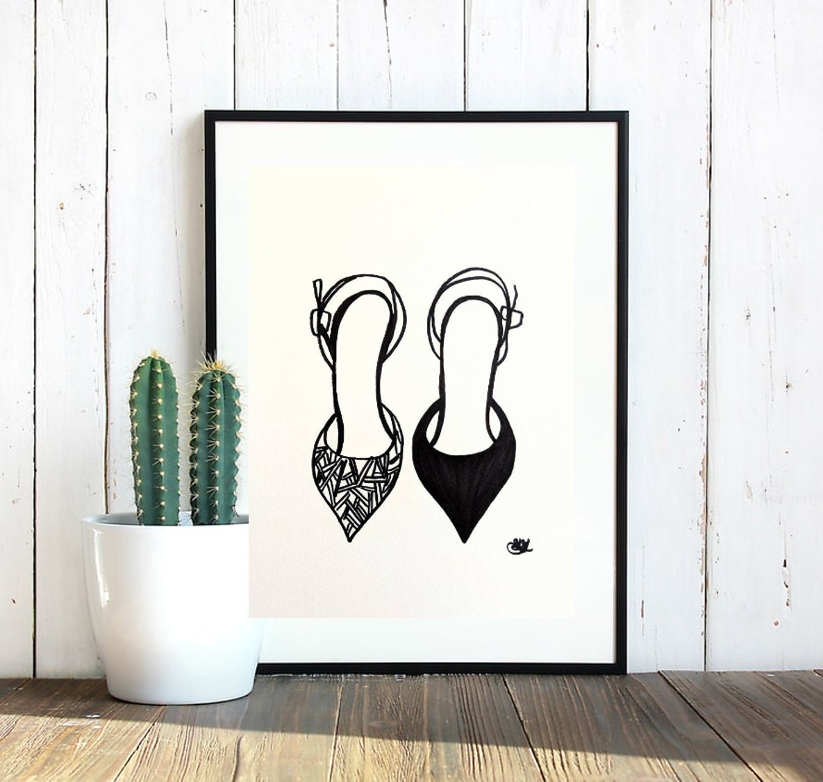 High Heels Distinctive Features Black Marker Drawing of Shoes - Etsy