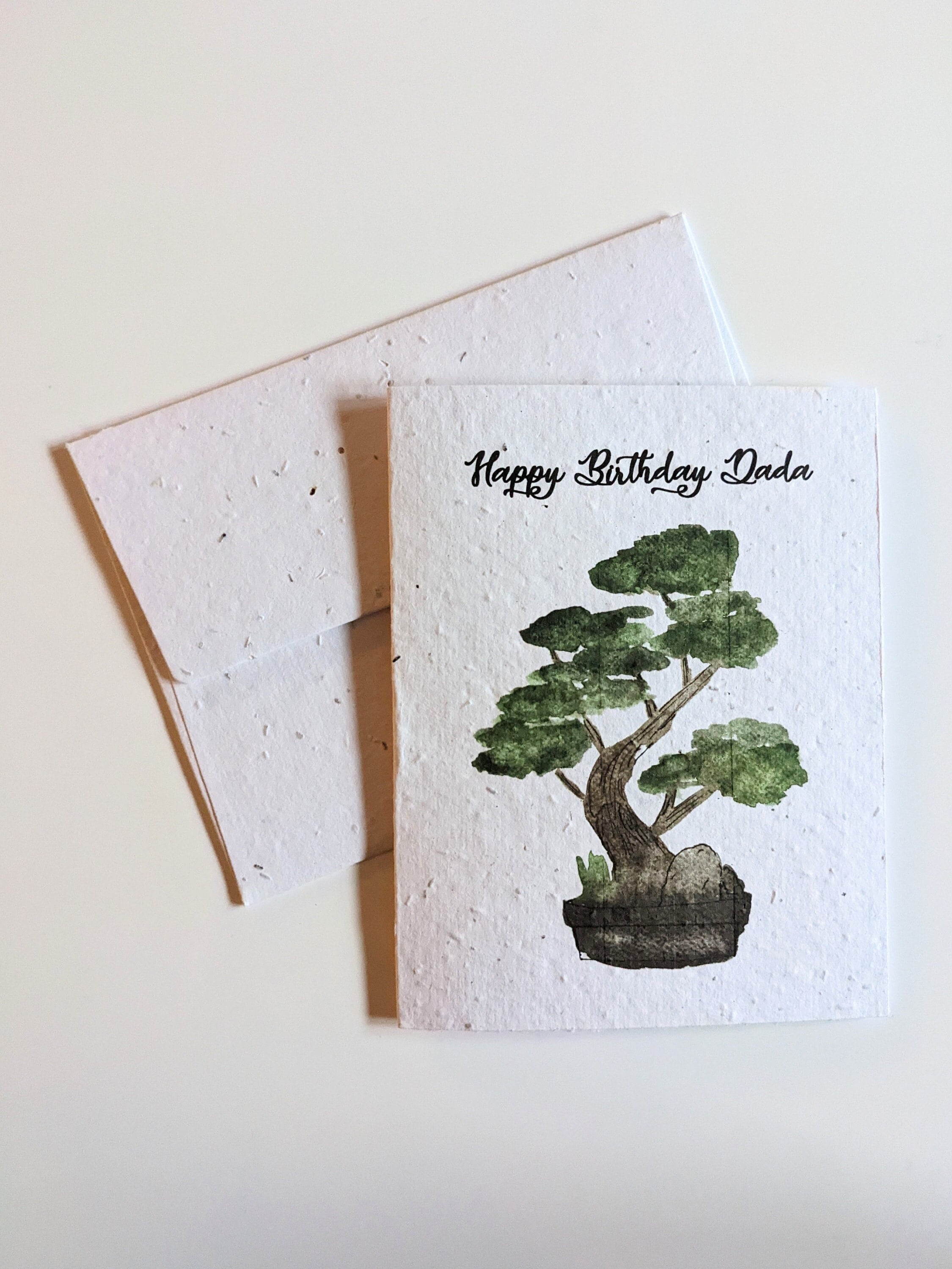 Watercolor Bonsai Tree on Plantable Seed Paper or Watercolor White Paper,  Birthday Card, - Etsy