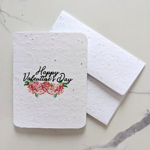 Roses aquarelles joyeuse saint-valentin sur du papier pour graines à planter ou du papier blanc aquarelle, carte joyeuse saint-valentin, carte d'amour