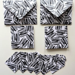 Set of cards with envelopes and gift tags