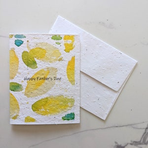 Carte de fête des pères, citrons aquarelles sur papier à planter ou papier blanc aquarelle, bordures usées, joyeuse fête des pères