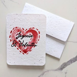 Coeur rouge aquarelle Joyeuse Saint-Valentin sur du papier pour graines à planter ou du papier blanc aquarelle, joyeuse Saint-Valentin, carte d'amour