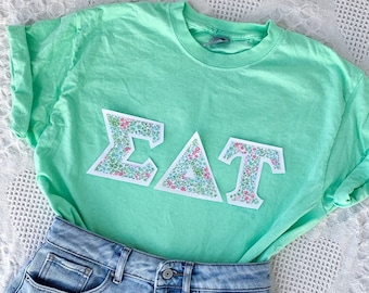 Ditzy Floral Sorority Letters