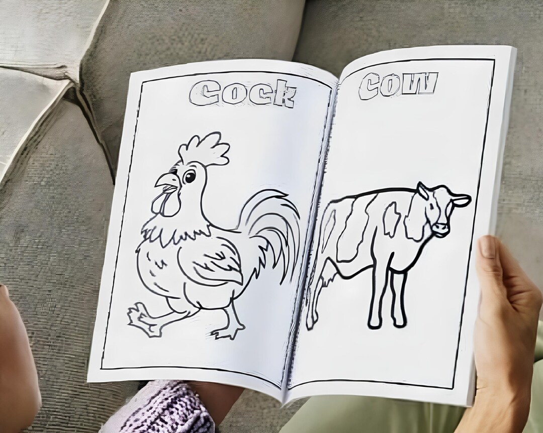 Printable Farm Animal Coloring Book for Kids – Educational Activity PDF ...