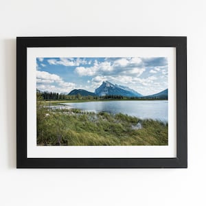 Vermillion Lake & Rundle Mountain Print: Canadian Rockies Landscape Photography