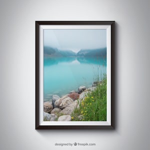 Misty Lake Louise Print: Canadian Rockies Landscape Photography