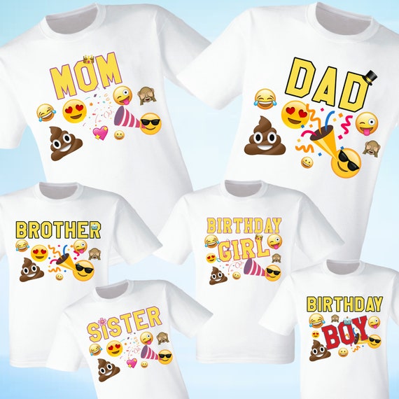 Emojis Shirts Party Family Birthday Son Dad Sister Mom Reunion Etsy - roblox daddy etsy