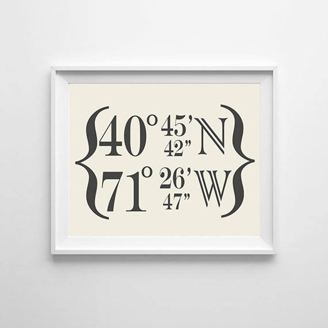 Wall Art Print, Coordinates, Instant Download, Printable Art - Etsy