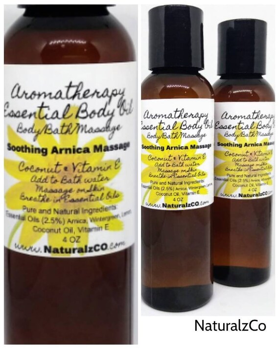 Arnica Joint and Muscle Relief | Massage Oil | Rubbing Oil | Coconut Oil and Vitamin E | Natural and Pure | NaturalzCo