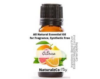 Citrus Oil | All Natural Aroma for Scent | Essential Oil Blend | Clean Smell | Fragrance Oil | 10 ML | NaturalzCo