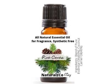 Pine Cones | All Natural Aroma for Scent | Seasonal Christmas Scent | Fragrance Oil | Essential Oil Blend | 10 ML | NaturalzCo