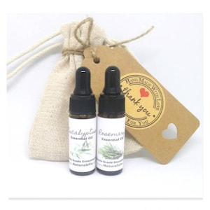 Eucalyptus & Rosemary Essential Oil | 5 MLs Each | Set of 2 | Diffuser Gift