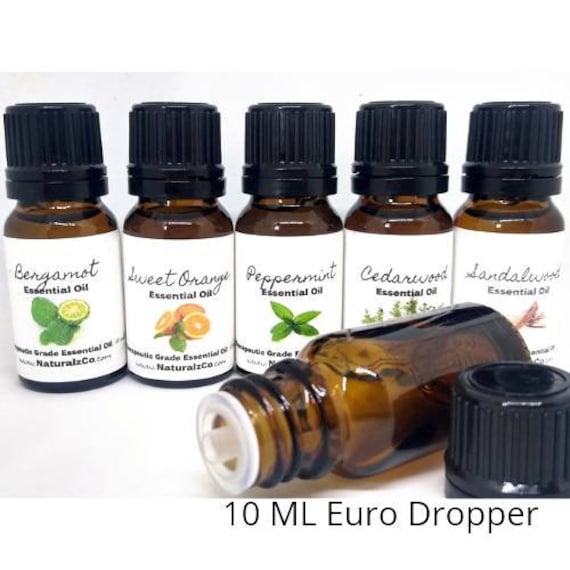 Essential Oils Pure Therapeutic Grade Dropper5 ML & Euro10 ML Bottles pure Essential  Oils Diffuser Aromatherapy Naturalzco 