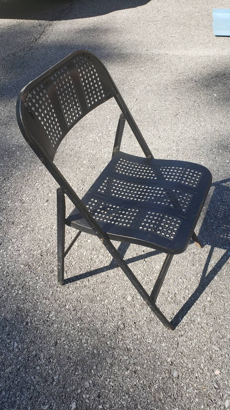 VINTAGE 1940s Lyon Perforated Industrial Steel Folding Chair - Etsy