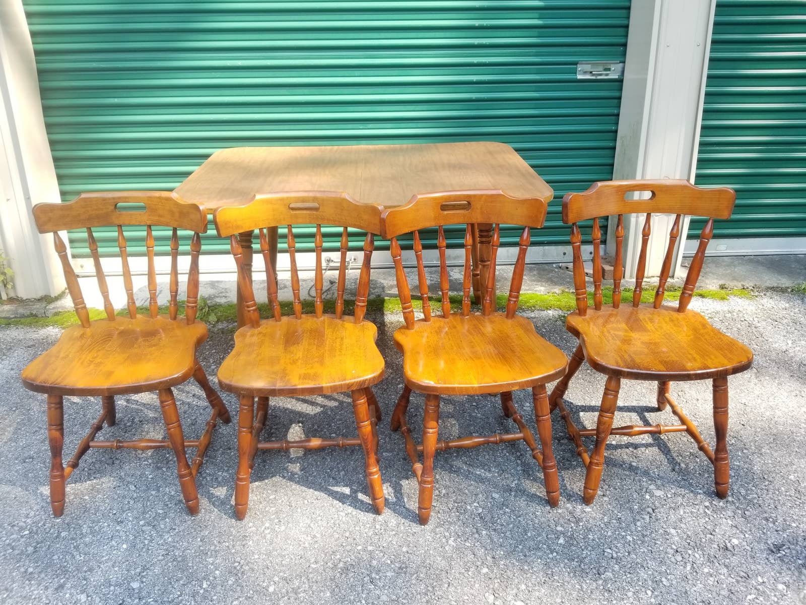 Colonial Style Expandable Kitchen Table W/ 4 Chairs - Etsy
