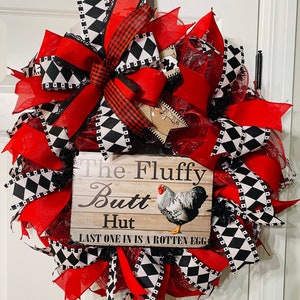 Chicken farmhouse wreath, rustic wreath, everyday wreath, farm living wreath, summer wreath