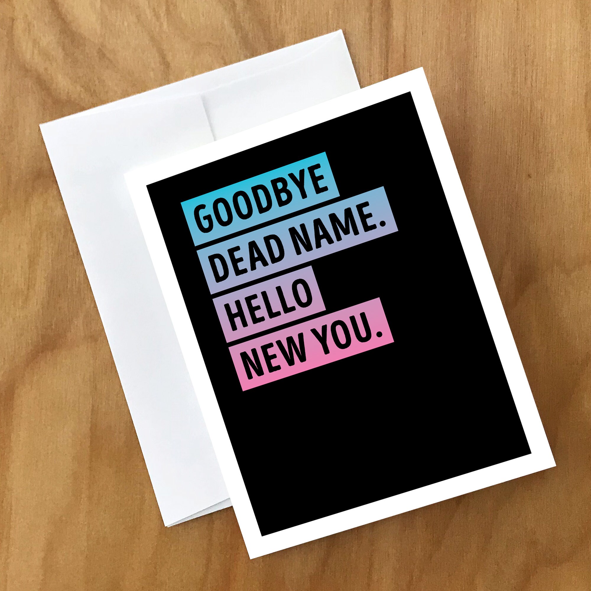 Transgender Name Change Card TRNS10CRD Etsy