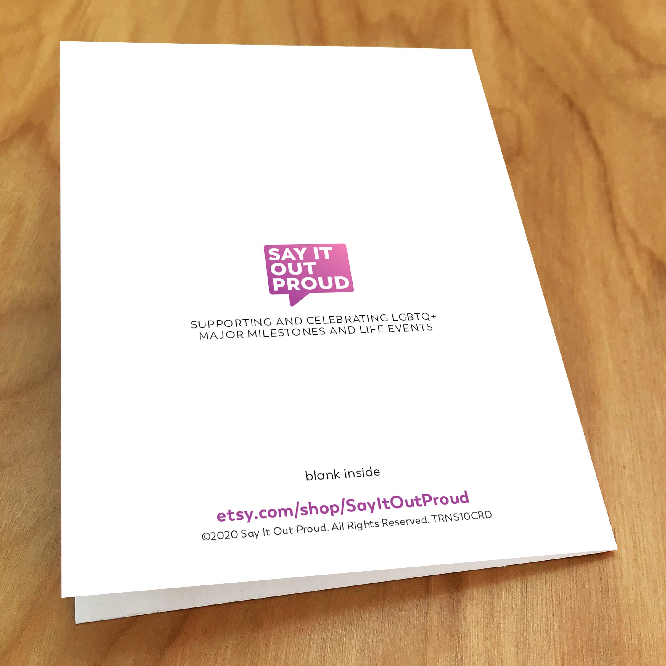 Transgender Name Change Card TRNS10CRD Etsy