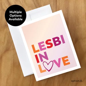 Tarjeta de felicitación de lesbiana enamorada (LVFM6CRD)