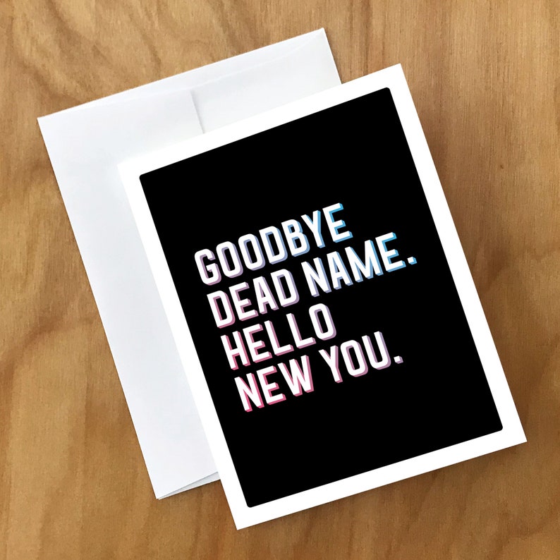 Transgender Name Change Card TRNS10CRD Etsy