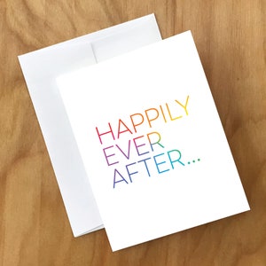 Tarjeta de felicitación para boda o compromiso LGBTQ+ (WDNG1CRD)