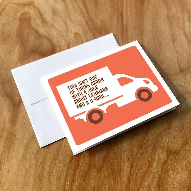 Lesbian Couple Moving in Together Card MVTGR4CRD Etsy