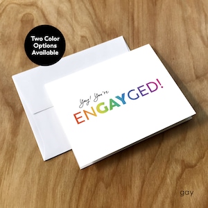 "Engayged"-wenskaart voor homo's en lesbiennes (ENGMT3CRD)