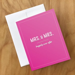Cartão de casamento lésbico | Sra. e Sra. Casamento (WEDFF4CRD)