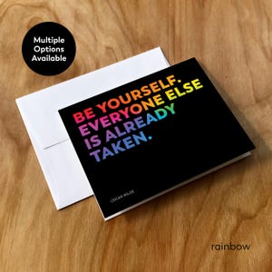 LGBTQ+ Coming Out Grußkarte (Oscar Wilde Zitat) (ENC27CRD)