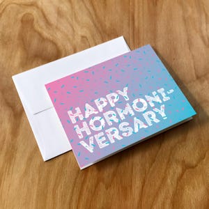 Tarjeta de aniversario de hormonas (TRNS25CRD)