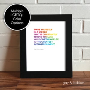 LGBTQ+ Encouragement Print (Ralph Waldo Emerson Quote) (ENC4PRNT)