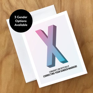 Gender Marker Change / Correction Card (TRNS23CRD)