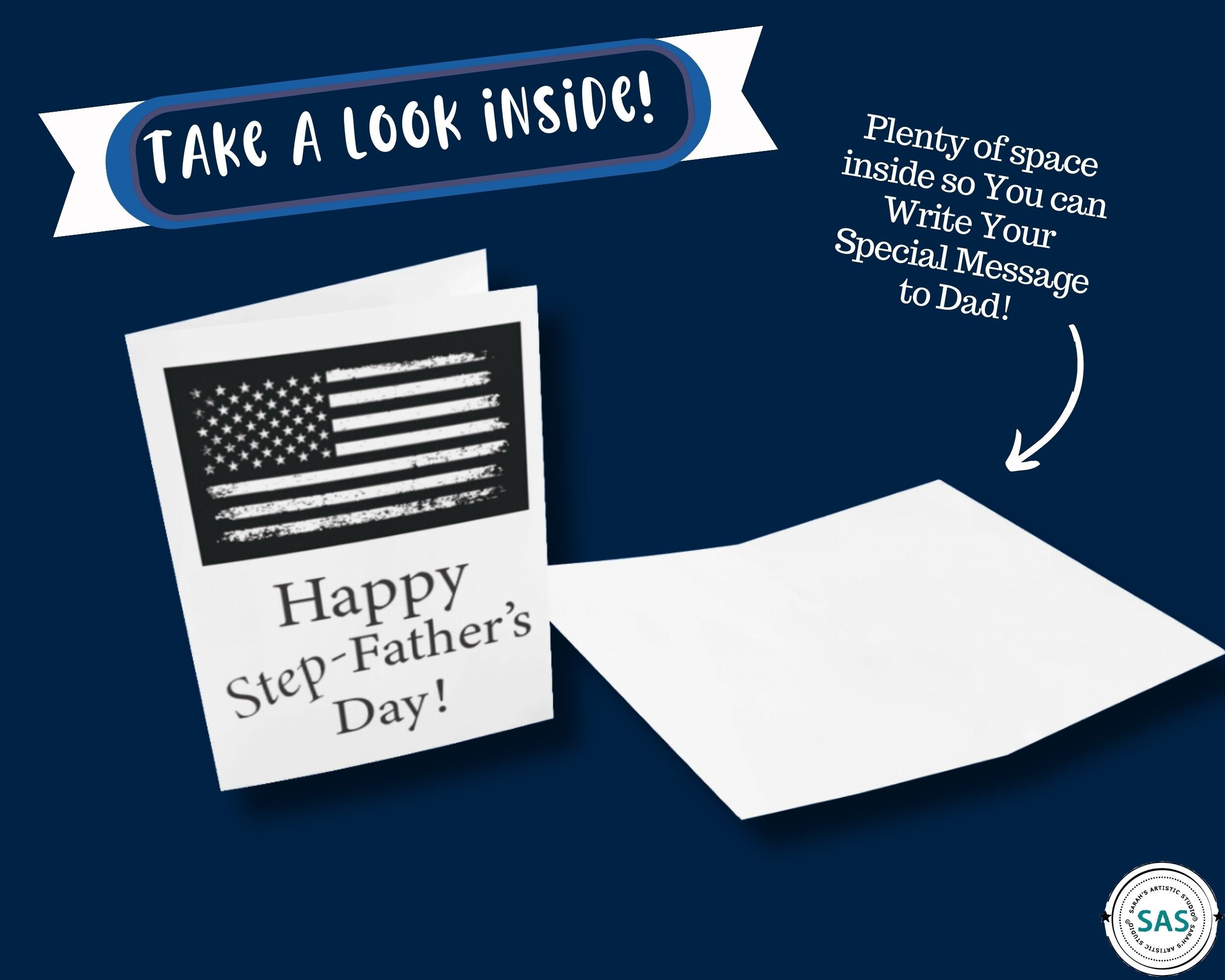 Fathers Day Card, Step Dad Fathers Day Card, Bonus Dad Card, Fathers ...