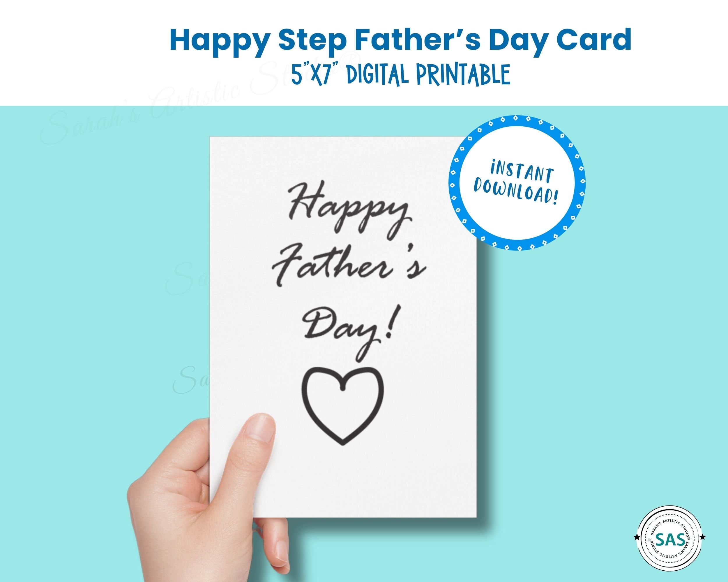 Printable Step Dad Fathers Day Card