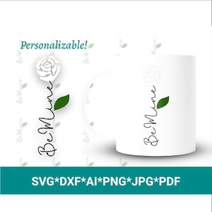 Single White Rose Hand Drawn Design, Digital Download Cutting File, svg ai dxf png jpg pdf, Perfect for Valentines Gifts, DIY ready